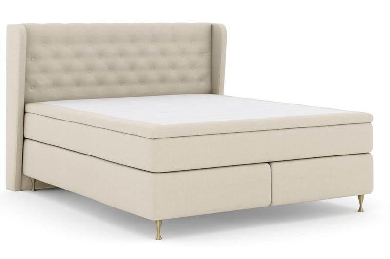 LEXI No 6 Sängpaket 180 F/M Memory/Pocket - Beige/Guld - Möbler - Sovrum - Sängar - Komplett Sängpaket