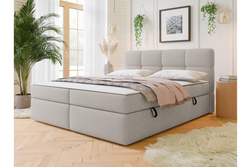 Leckersbo Sängpaket Kontinentalsäng 160x200 cm - Beige - Möbler - Sovrum - Sängar - Komplett Sängpaket