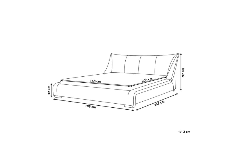 NANTES Vattensäng 160|200 cm - Möbler - Sovrum - Sängar - Dubbelsängar