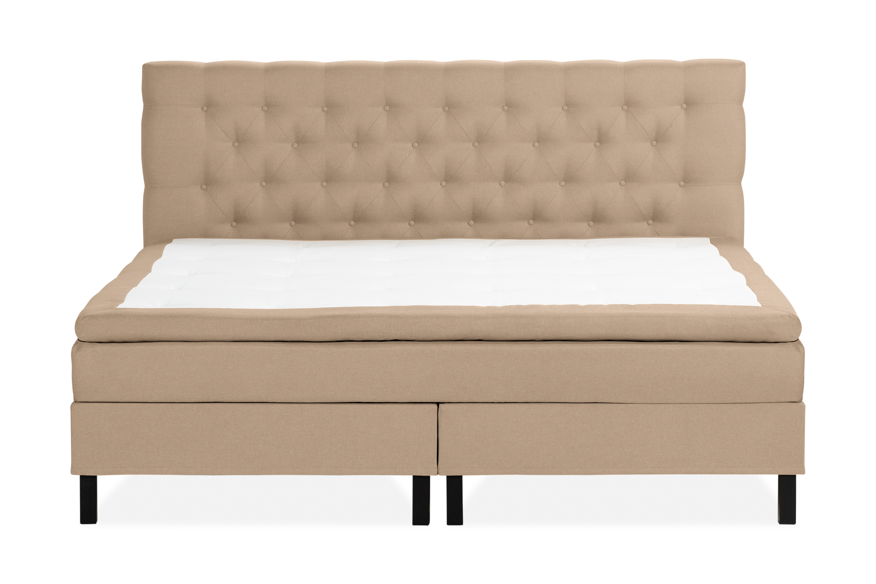 NAZAMA Sängpaket 210×210 Skummadrass Beige –