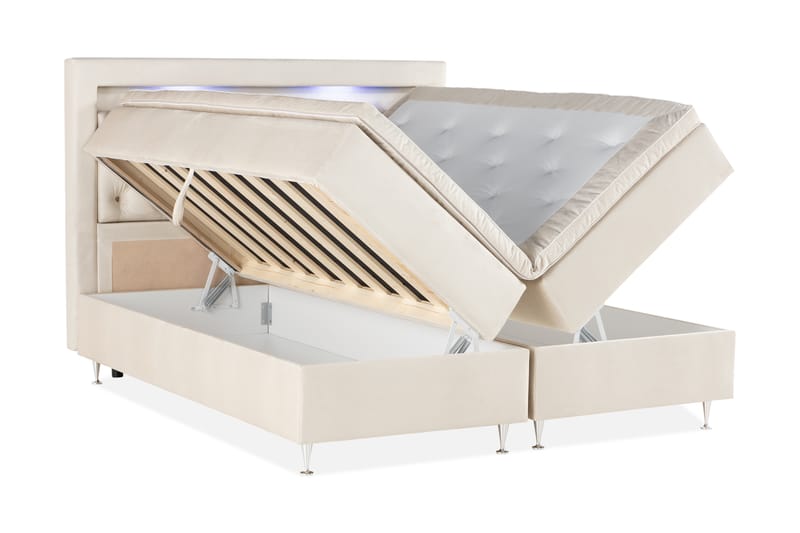 ALTAMURA Förvaringssäng med LED-belysning 180x200 - Sängar med förvaring - Dubbelsängar