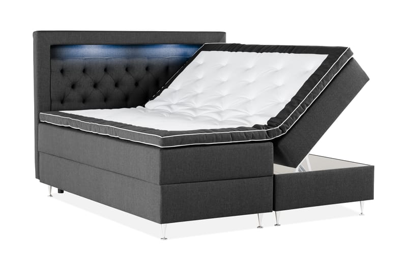 ALTAMURA Förvaringssäng med LED-belysning 180x200 - Enkelsängar - Sängar med förvaring - Dubbelsängar
