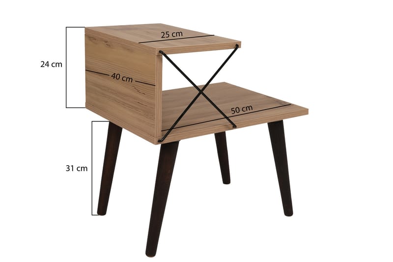 ADDYSEN Sängbord 50 cm Natur - Möbler - Sovrum - Sängbord