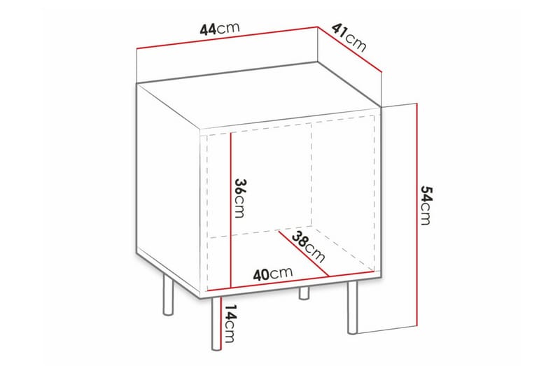 Juniskär Sängbord 44 cm Svart - Möbler - Sovrum - Sängbord