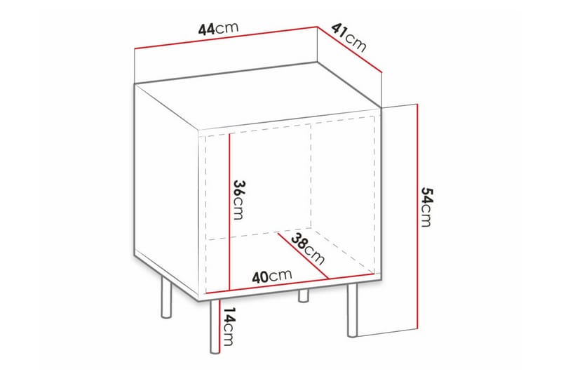 Juniskär Sängbord 44 cm Svart - Möbler - Sovrum - Sängbord