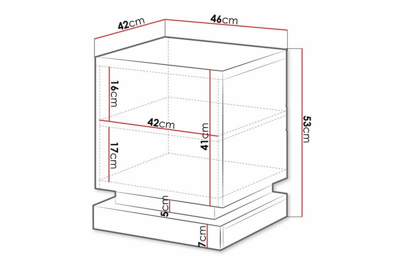 Juniskär Sängbord 46 cm Svart - Möbler - Sovrum - Sängbord