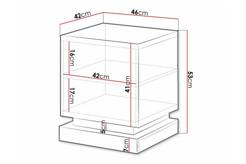 Juniskär Sängbord 46 cm Svart - Möbler - Sovrum - Sängbord