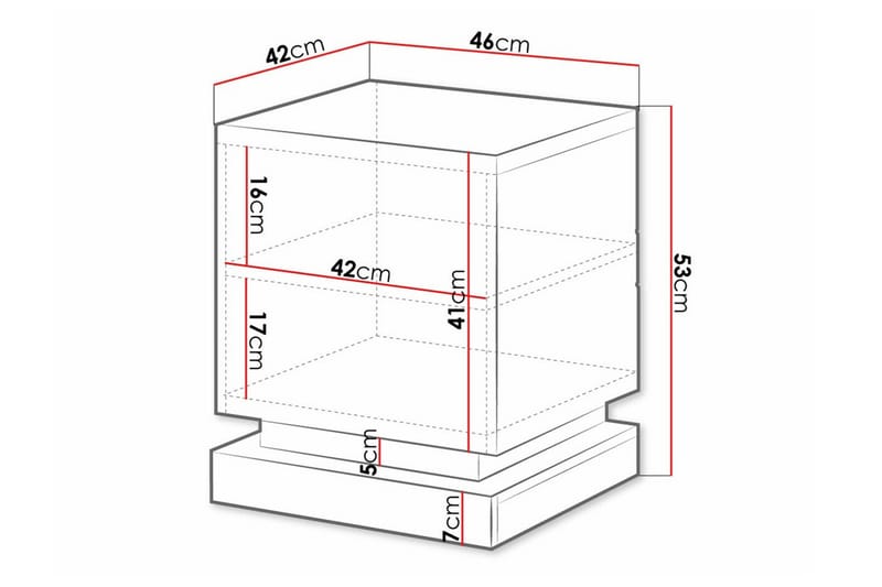 Juniskär Sängbord 46 cm Vit - Möbler - Sovrum - Sängbord