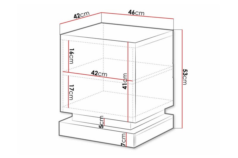 Juniskär Sängbord 46 cm Vit - Möbler - Sovrum - Sängbord