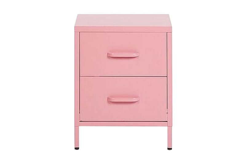 KASUNGU Sängbord 43 cm Stål/Rosa - Möbler - Sovrum - Sängbord