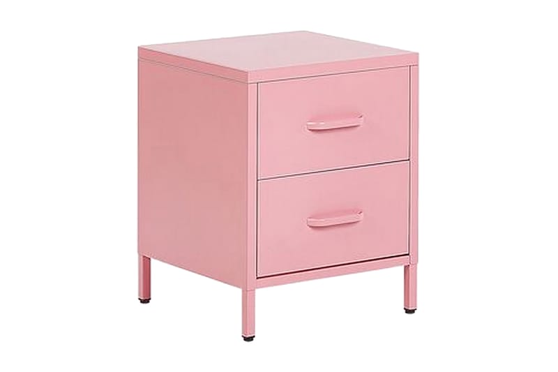 KASUNGU Sängbord 43 cm Stål/Rosa - Möbler - Sovrum - Sängbord