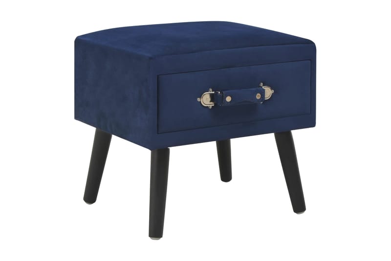 Sängbord blå 40x35x40 cm sammet - Blå - Sängbord - Bord