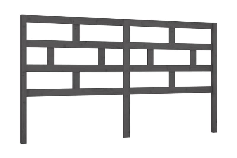 Sänggavel grå 186x4x100 cm massiv furu - Grå - Möbler - Sovrum - Sänggavlar