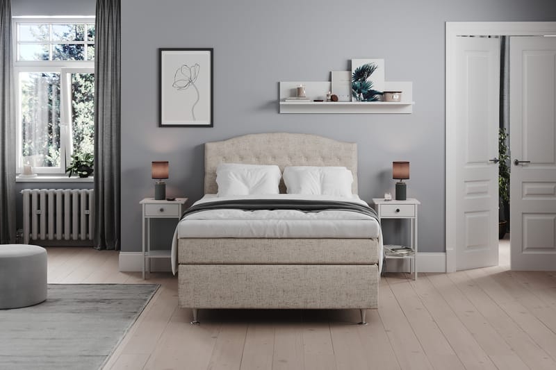 STACIA Sänggavel 120 Svängd Beige - Beige - Möbler - Sovrum - Sänggavlar