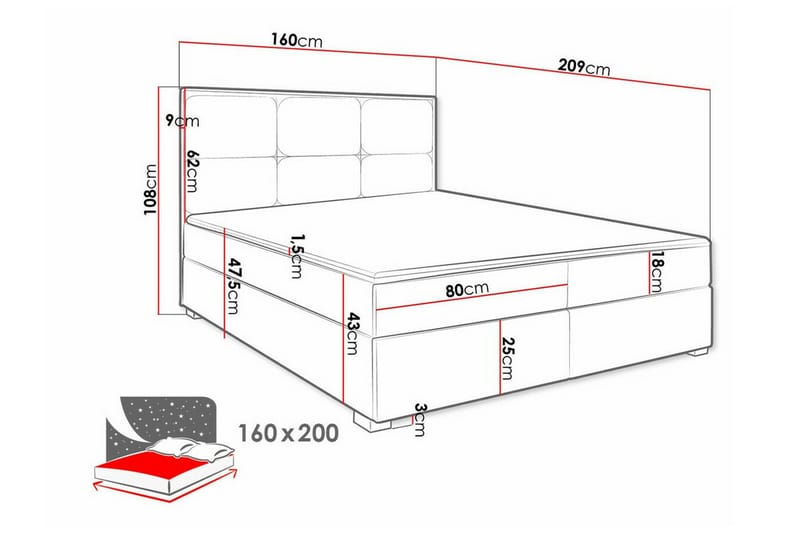 Bandon Sängram 160x200 cm Beige - Möbler - Sovrum - Sängram & sängstomme