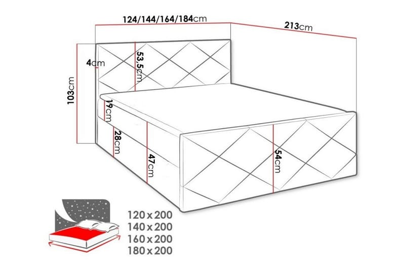 Boisdale Sängram 120x200 cm Beige - Möbler - Sovrum - Sängram & sängstomme