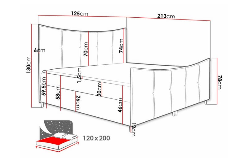 Boisdale Sängram 120x200 cm Mörkbrun - Möbler - Sovrum - Sängram & sängstomme