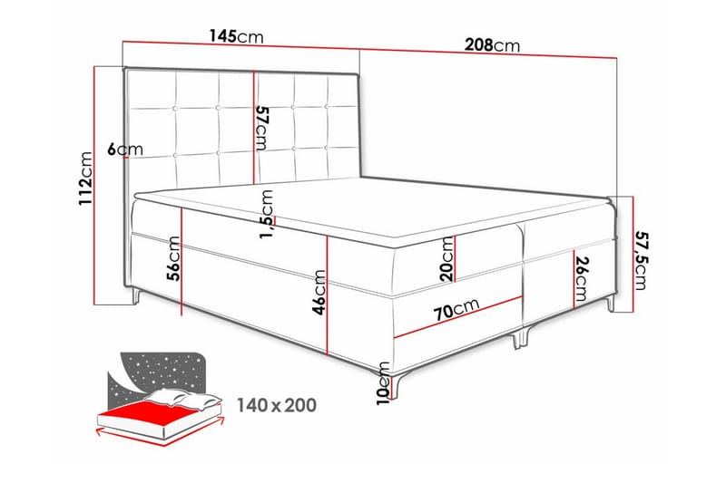 Boisdale Sängram 140x200 cm Beige - Möbler - Sovrum - Sängram & sängstomme