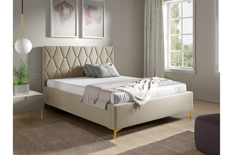 Boisdale Sängram 140x200 cm Beige - Möbler - Sovrum - Sängram & sängstomme