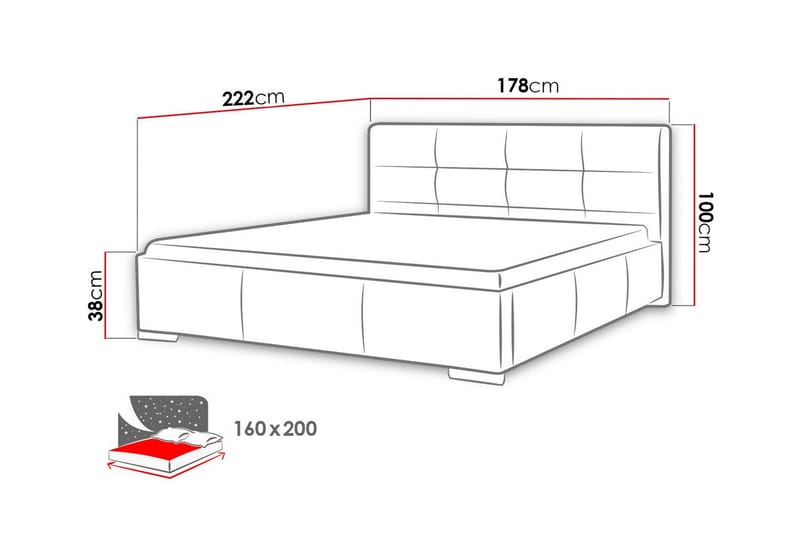 Boisdale Sängram 160x200 cm Beige - Möbler - Sovrum - Sängram & sängstomme