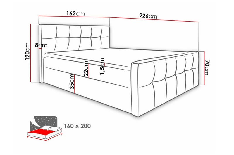 Boisdale Sängram 160x200 cm Beige - Möbler - Sovrum - Sängram & sängstomme