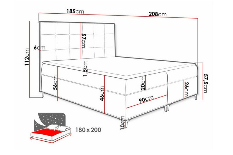 Boisdale Sängram 180x200 cm Mörkgul - Möbler - Sovrum - Sängram & sängstomme