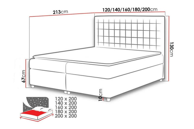 Boisdale Sängram 180x200 cm Rosa - Möbler - Sovrum - Sängram & sängstomme