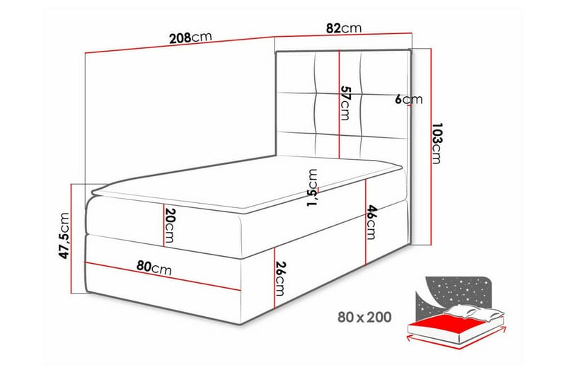 Boisdale Sängram 80x200 cm Beige Creme - Möbler - Sovrum - Sängram & sängstomme