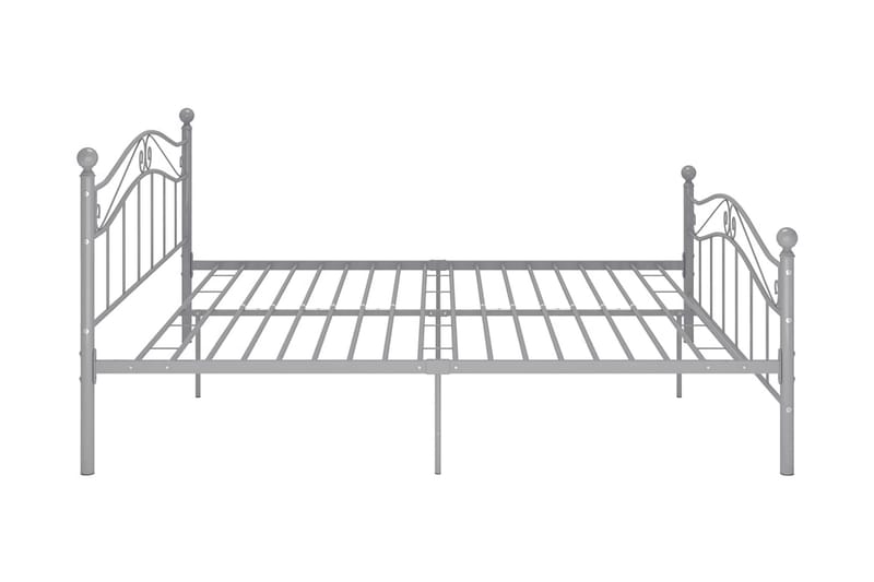 Sängram grå metall 180x200 cm - Grå - Möbler - Sovrum - Sängram & sängstomme