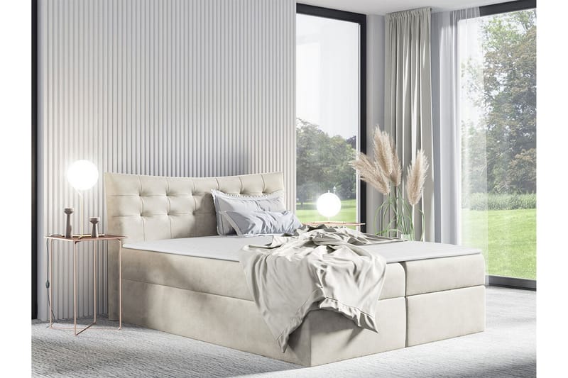 Hayton Sängram 200x200 cm Beige - Möbler - Sovrum - Sängram & sängstomme