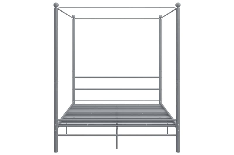 Himmelsäng grå metall 160x200 cm - Grå - Möbler - Sovrum - Sängram & sängstomme