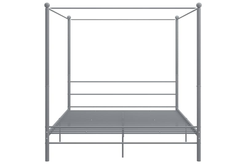 Himmelsäng grå metall 180x200 cm - Grå - Möbler - Sovrum - Sängram & sängstomme