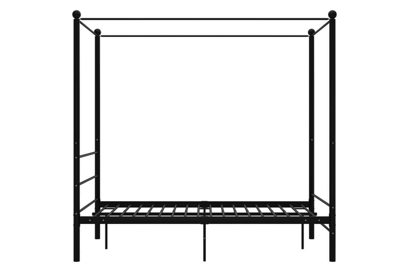 Himmelsäng svart metall 120x200 cm - Svart - Möbler - Sovrum - Sängram & sängstomme