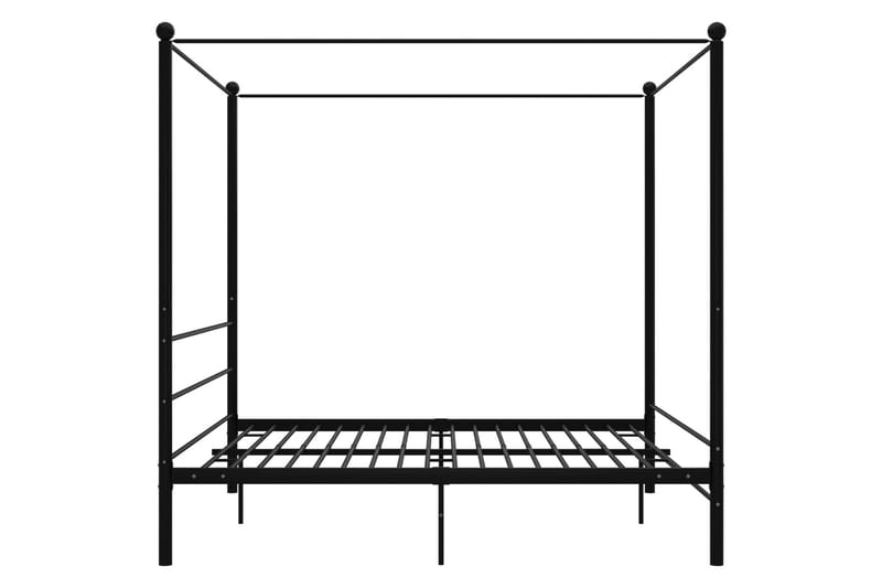 Himmelsäng svart metall 180x200 cm - Svart - Möbler - Sovrum - Sängram & sängstomme