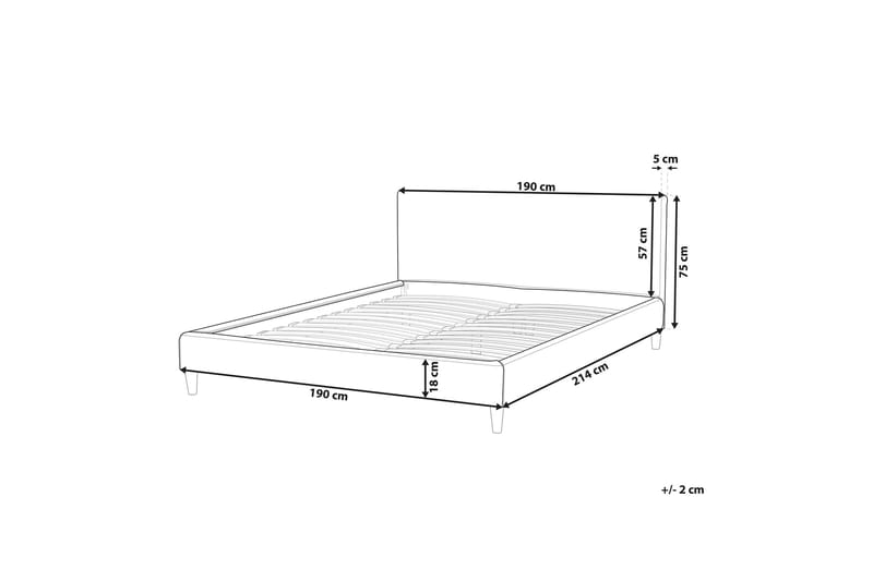 HOLECZ Säng 180x200 cm Vit/Sammet - Möbler - Sovrum - Sängram & sängstomme