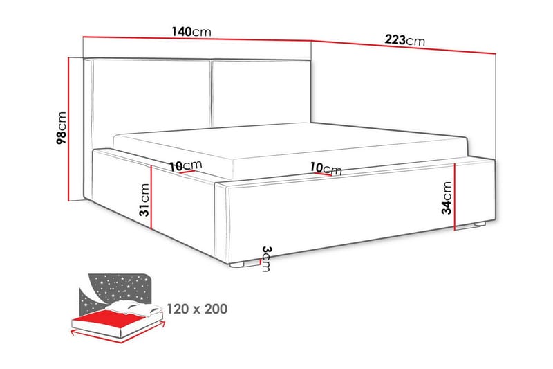 Knocklong Sängram 120x200 cm Beige - Möbler - Sovrum - Sängram & sängstomme