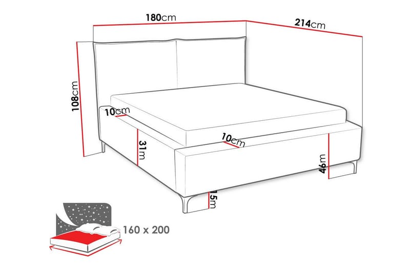 Knocklong Sängram 160x200 cm Beige - Möbler - Sovrum - Sängram & sängstomme