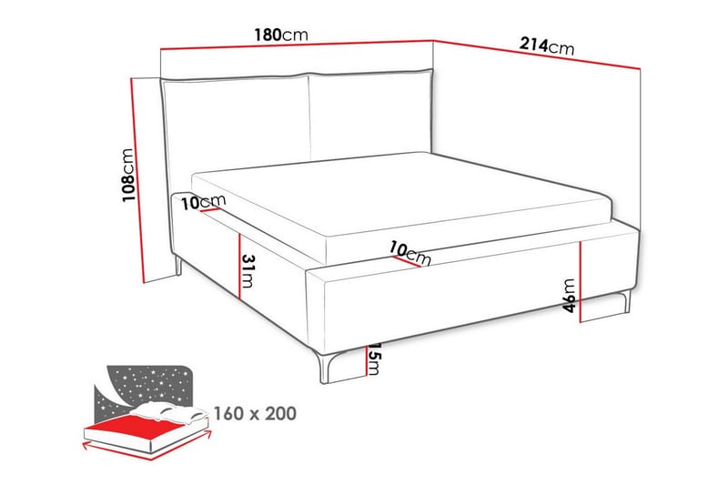 Knocklong Sängram 160x200 cm Beige - Möbler - Sovrum - Sängram & sängstomme