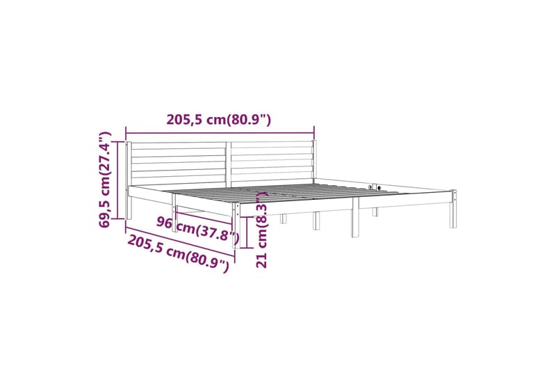 KOKORO Sängram 200x200 cm - Brun - Möbler - Sovrum - Sängram & sängstomme