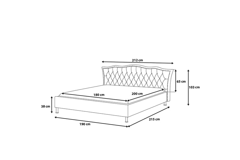 METZ Dubbelsäng 180|200 cm - Möbler - Sovrum - Sängram & sängstomme