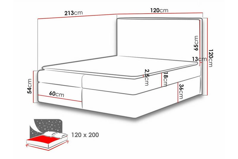 Pries Sängram 120x200 cm Mörkbrun - Möbler - Sovrum - Sängram & sängstomme