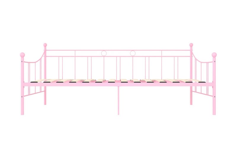 Ram till dagbädd rosa metall 90x200 cm - Rosa - Möbler - Sovrum - Sängram & sängstomme