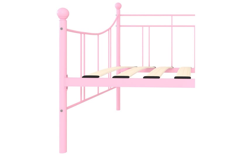 Ram till dagbädd rosa metall 90x200 cm - Rosa - Möbler - Sovrum - Sängram & sängstomme