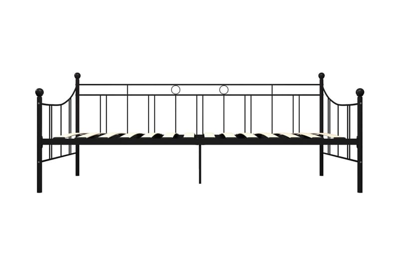 Ram till dagbädd svart metall 90x200 cm - Svart - Möbler - Sovrum - Sängram & sängstomme