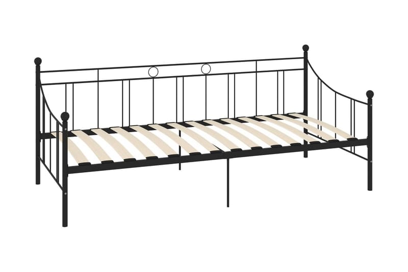 Ram till dagbädd svart metall 90x200 cm - Svart - Möbler - Sovrum - Sängram & sängstomme