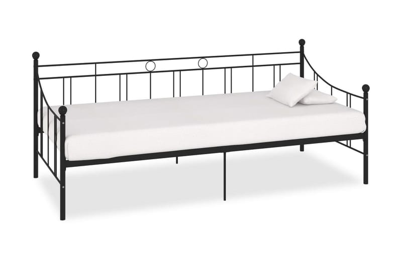 Ram till dagbädd svart metall 90x200 cm - Svart - Möbler - Sovrum - Sängram & sängstomme