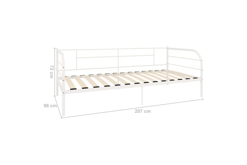 Ram till dagbädd vit metall 90x200 cm - Vit - Möbler - Sovrum - Sängram & sängstomme