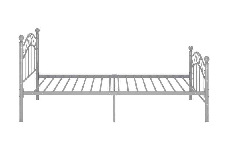 Sängram grå metall 100x200 cm - Grå - Möbler - Sovrum - Sängram & sängstomme