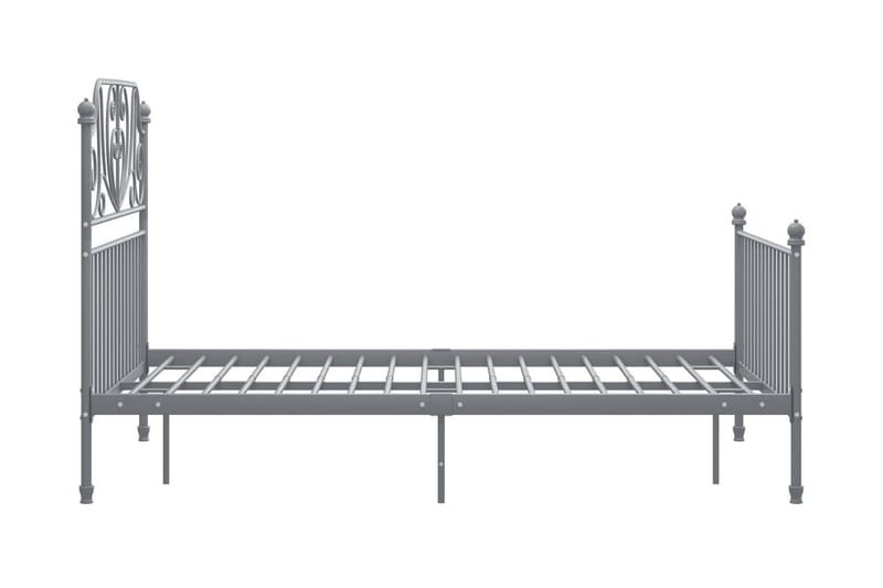 Sängram grå metall 120x200 cm - Grå - Möbler - Sovrum - Sängram & sängstomme