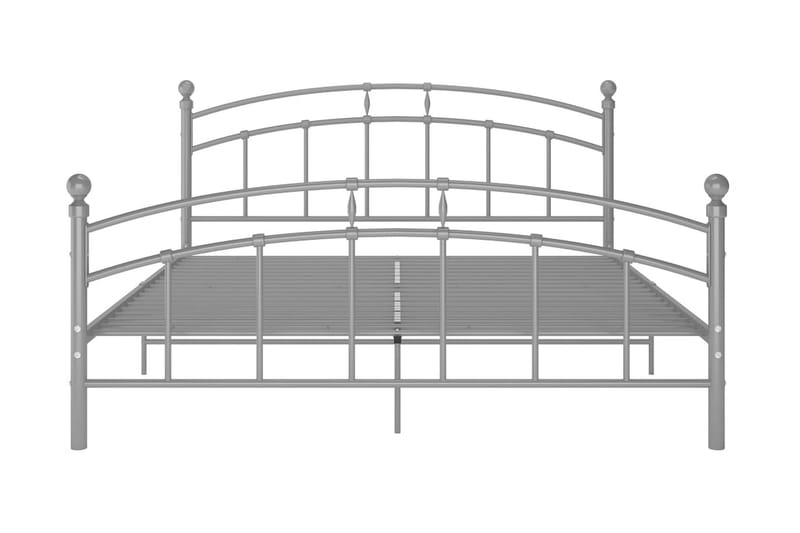 Sängram grå metall 180x200 cm - Grå - Möbler - Sovrum - Sängram & sängstomme